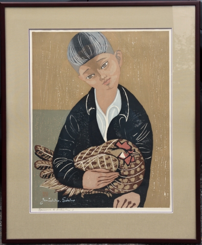 Boy with Rooster