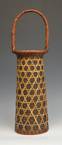 Basket - Tall with Bamboo water container - signed