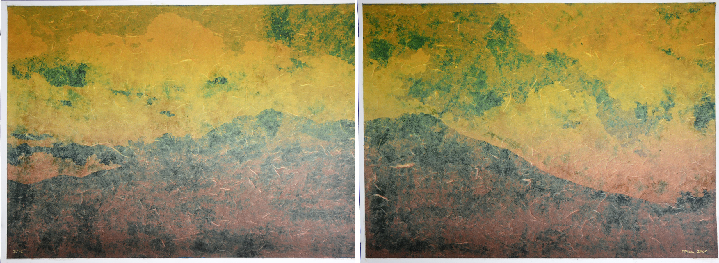 Paperwork: Mountain Gold - diptych - sold