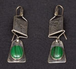 Sterling Silver & Malachite Earrings--sold