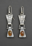 Sterling Silver and Amber Earrings -- sold