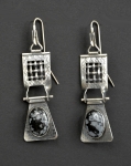 Sterling Silver and Leopard Onyx Earrings - sold