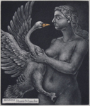 Leda and Swan No.3 (Ex Libris)