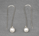 "Paperclip" Pearl Earrings - sold