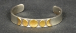 Moon Phases Cuff Bracelet: - Sterling Silver & Brass