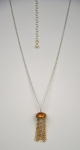 Jellyfish Necklace - Red Copper, Needle Pearl