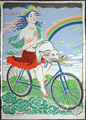 Samantabhadra (on the bicycle)