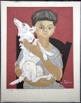 Boy with Dog No. 1-sold