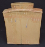 Gold Oval Mouth Vase, flared side - sold