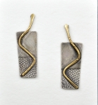 Earrings #308 Post Style - Sterling Silver and Brass