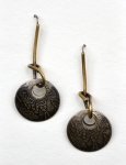 Earring #508 (round silver dangles with brass)