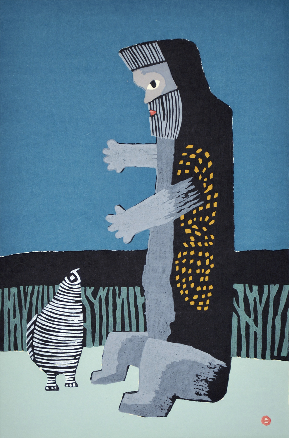 Untitled--'Mountain Man & Bird'