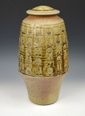 Tall Green Ash Samurai Jar 776