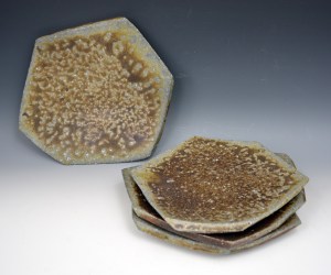 Set of four plates