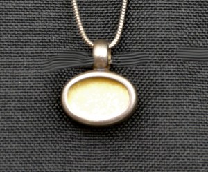 Oval Necklace - Sterling Silver and Gold