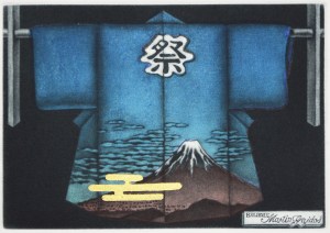 Red Mt. Fuji (Ex Libris)