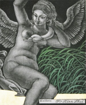 Leda and Swan No.1 (Ex Libris)