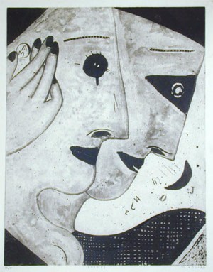 Crescent Moon and Letters