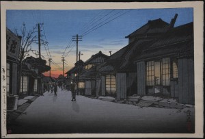 Twilight, Imamiya-dori, Choshi (Chiba)