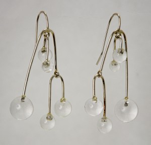 Crystal Quartz and SIlver Earrings
