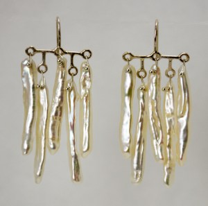 Needle Pearls with Silver Wire