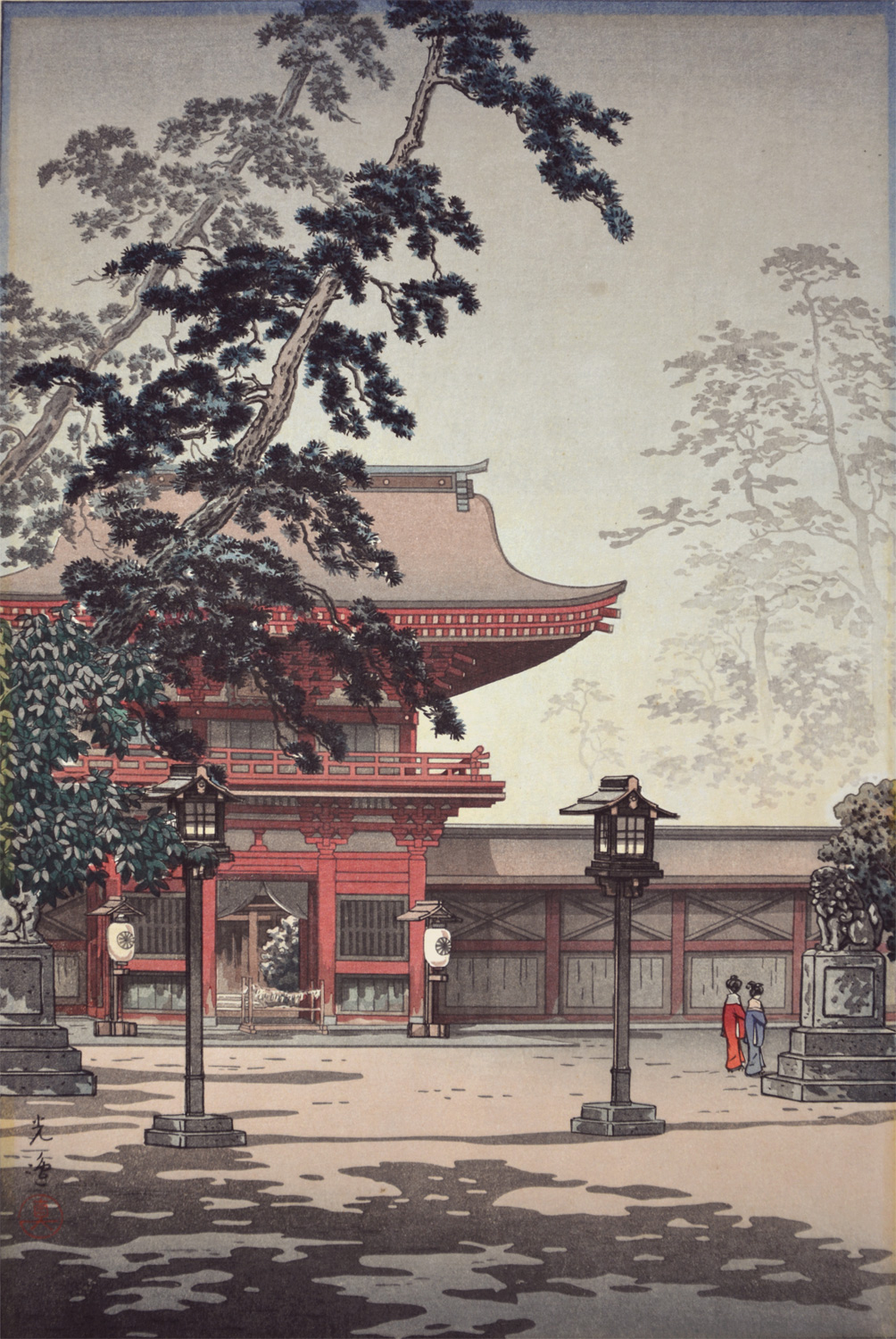 Hakozaki Hachiman Temple (gray)