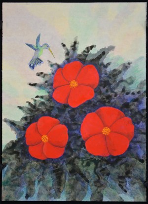 Hummingbird A22 (watercolor painting)