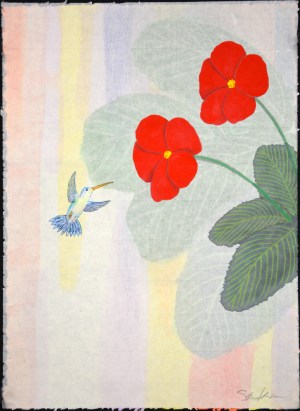 Hummingbird B18 (watercolor painting)