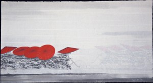 Wagasa - Red September (watercolor painting)