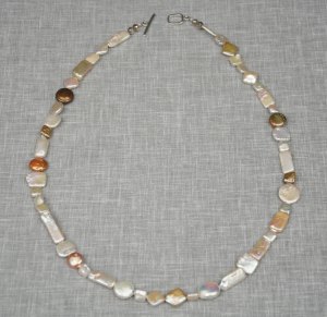 22" Chicklet Pearl Necklace