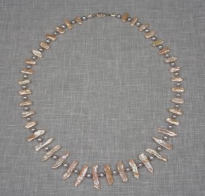 Chicklet Pearl Necklace