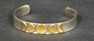 Bracelet - Moon Phases Cuff, Sterling Silver & Brass