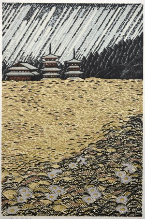 Autumn Rain Shower at Yakushi-ji