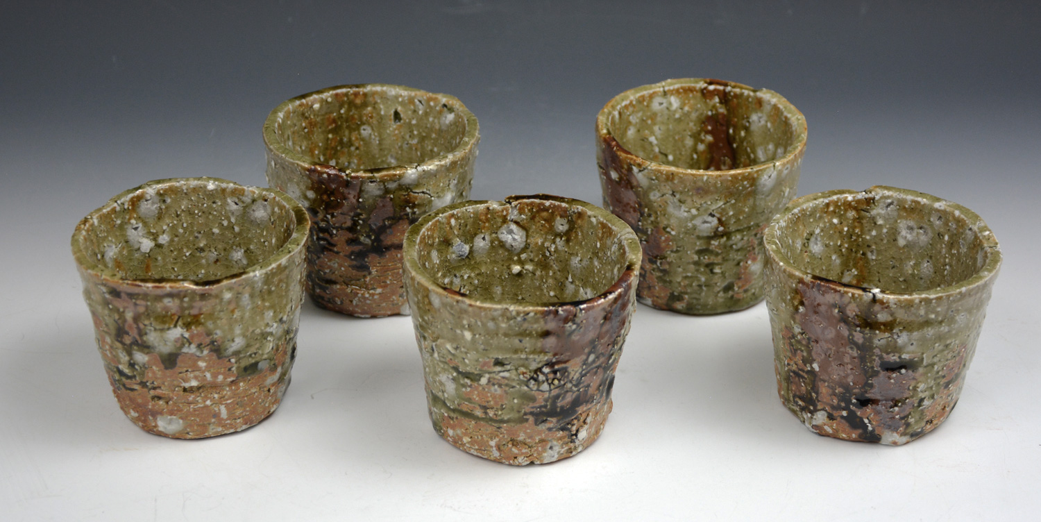 MURAKOSHI - set of 5 soba choko cups with box #203 - Image 2