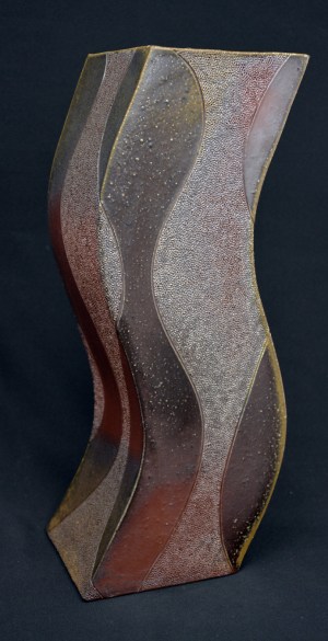 NOBUHARA large sculpted slab vase