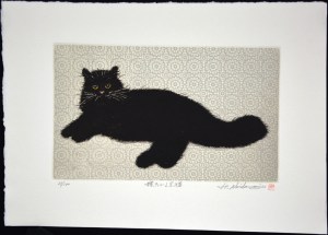 Lying Black Cat