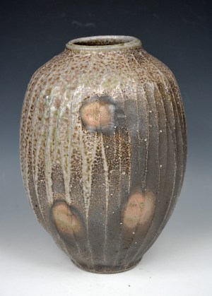 Vase - Faceted, Wood and Soda-fired #161