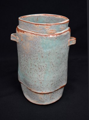Oval Turquoise Vase