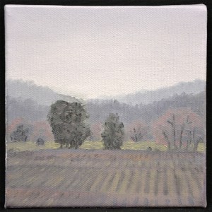 Morning Light, Winter Vineyard - Oil Painting