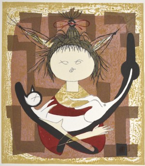 Girl and Cat