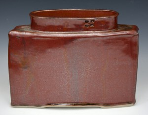 Wide Red Vase 65