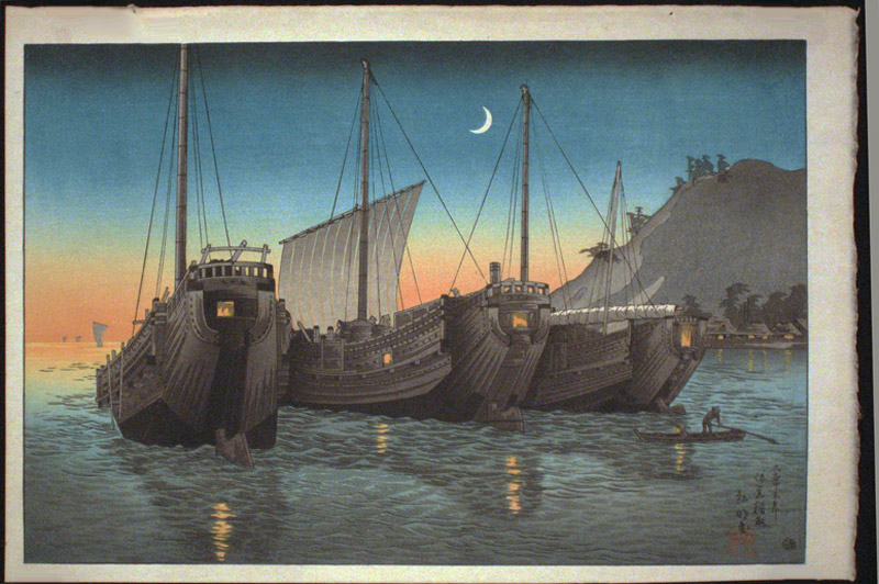 Junks in Inatori Bay, Izu