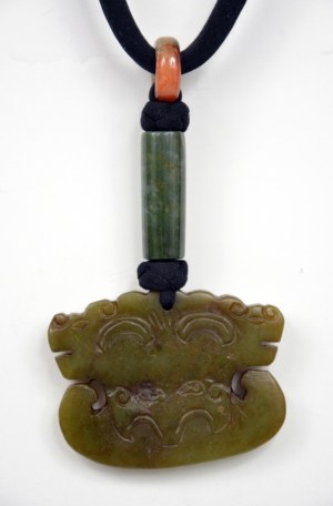 Two Headed Jade Dragon Neclace