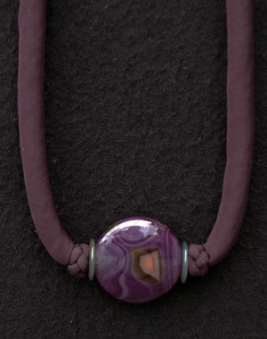 Agate Disk Necklace