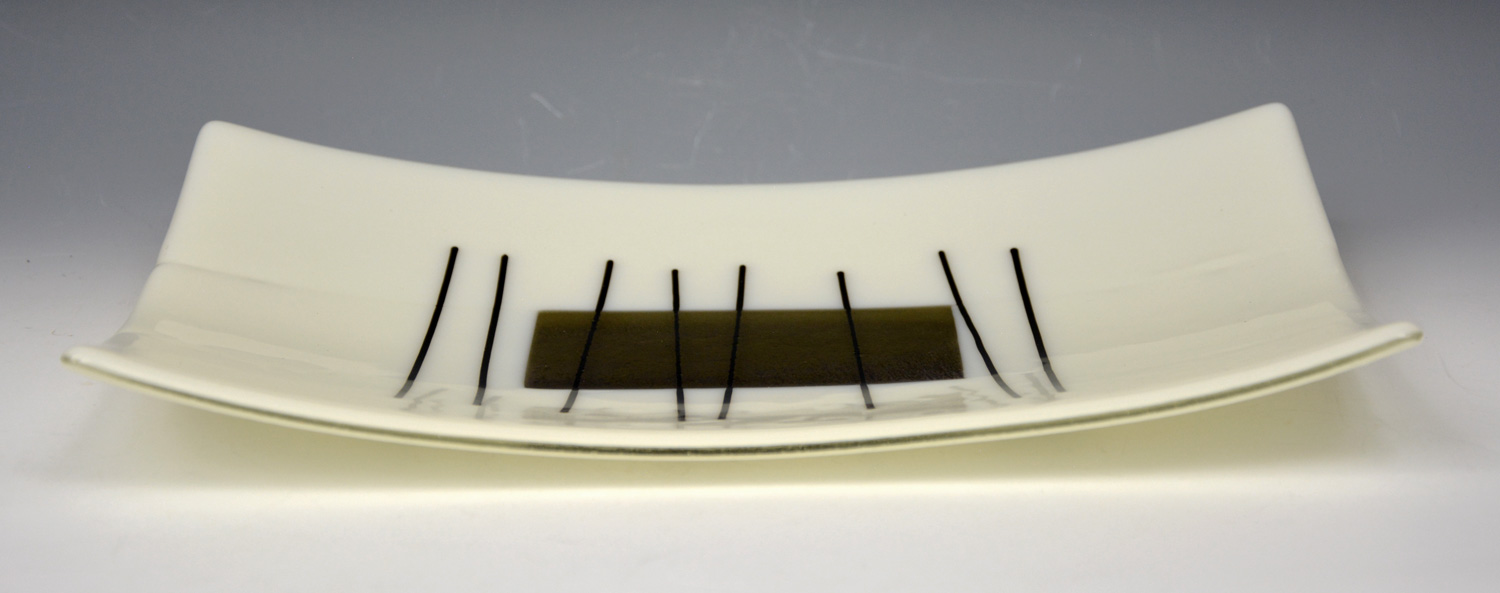 Fused Glass Serving Tray - Dichroic Glass #216