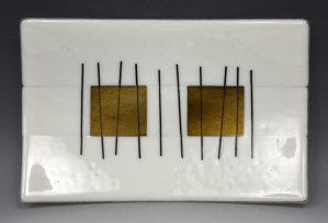 Fused Glass Serving Tray - Dichroic Glass #215