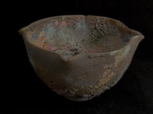 Raku Four-Corner "Galaxy" Bowl