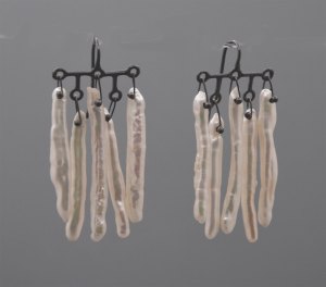 Earrings - Biwa (Needle) Pearl