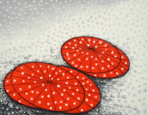 Snow Light - Red Umbrellas