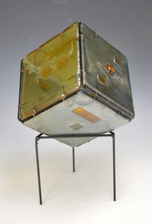 Hako (box) - Fused Silver Dichroic Glass #223
